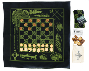 Compass Goods - Bandana Travel Chess & Checkers