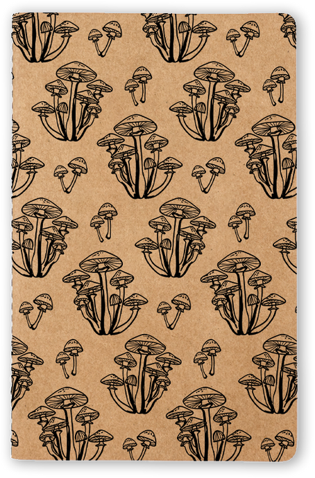 Wild Mushrooms kraft layflat notebook